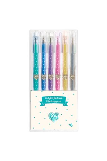 Djeco - Lovely Paper 6 géltoll - 6 glitter gel pens