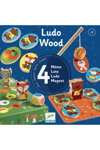 Djeco Társasjáték - Négy pajti - Ludo Wood