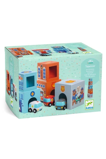 Djeco Toronyépítő kocka - Autók városa - TopaniCar Djeco Toronyépítő kocka - Autók városa - TopaniCar