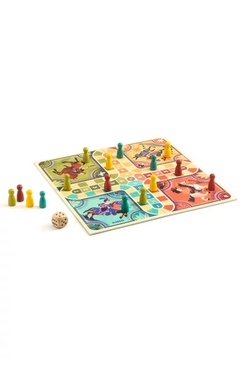 Djeco - Társasjáték klasszikus - Ki nevet a végén - Ludo  Djeco - Társasjáték klasszikus - Ki nevet a végén - Ludo