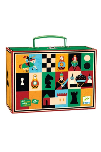 Djeco - Társasjáték klasszikus - Sakk, Kínai sakk és Dáma - Chess+Checkers  Djeco - Társasjáték klasszikus - Sakk, Kínai sakk és Dáma - Chess+Checkers