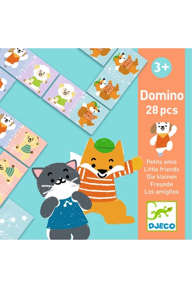 Djeco Dominó játék - Kis barátok - Domino Little friends
