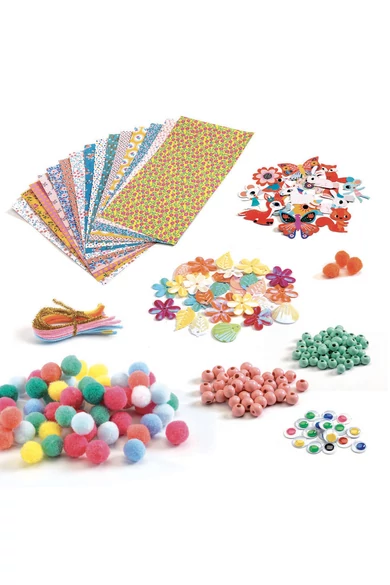Djeco Kollázs műhely - Kreatív alkatrészek nagy készlete - Creativity kit