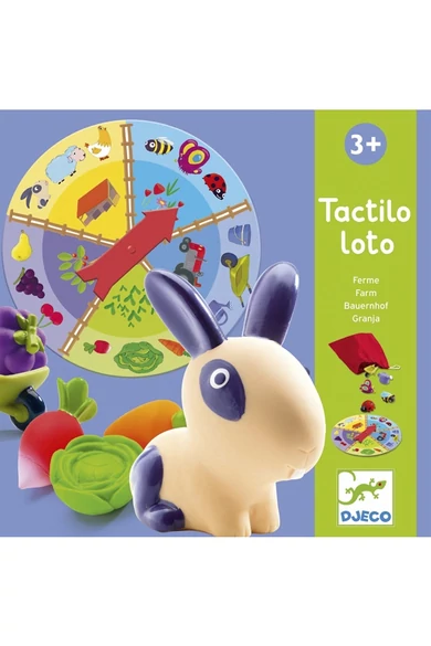 Djeco Fejlesztő társasjáték - Tapintható képeslottó - Tactilo lotto, farm