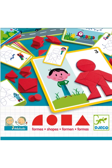 Djeco - Fejlesztő játék - Alakzatok és formák - Eduludo Shapes