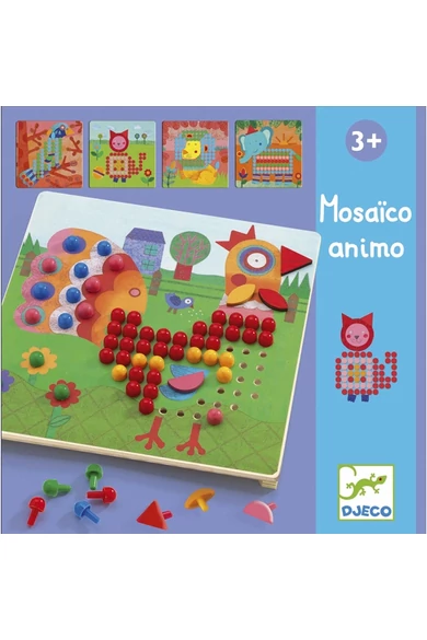 Djeco Pötyi mozaik - Állatok - Mosaico Animo