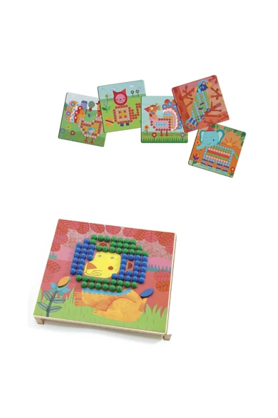 Djeco Pötyi mozaik - Állatok - Mosaico Animo