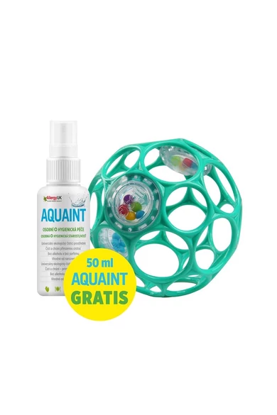Bright Starts Oball Rattle játék Türkiz - 10cm + Ajándék Aquaint 50ml