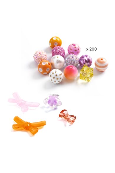 Djeco - Ékszerkészítő készlet - Buborék gyöngyök, arany - Bubble beads, Gold